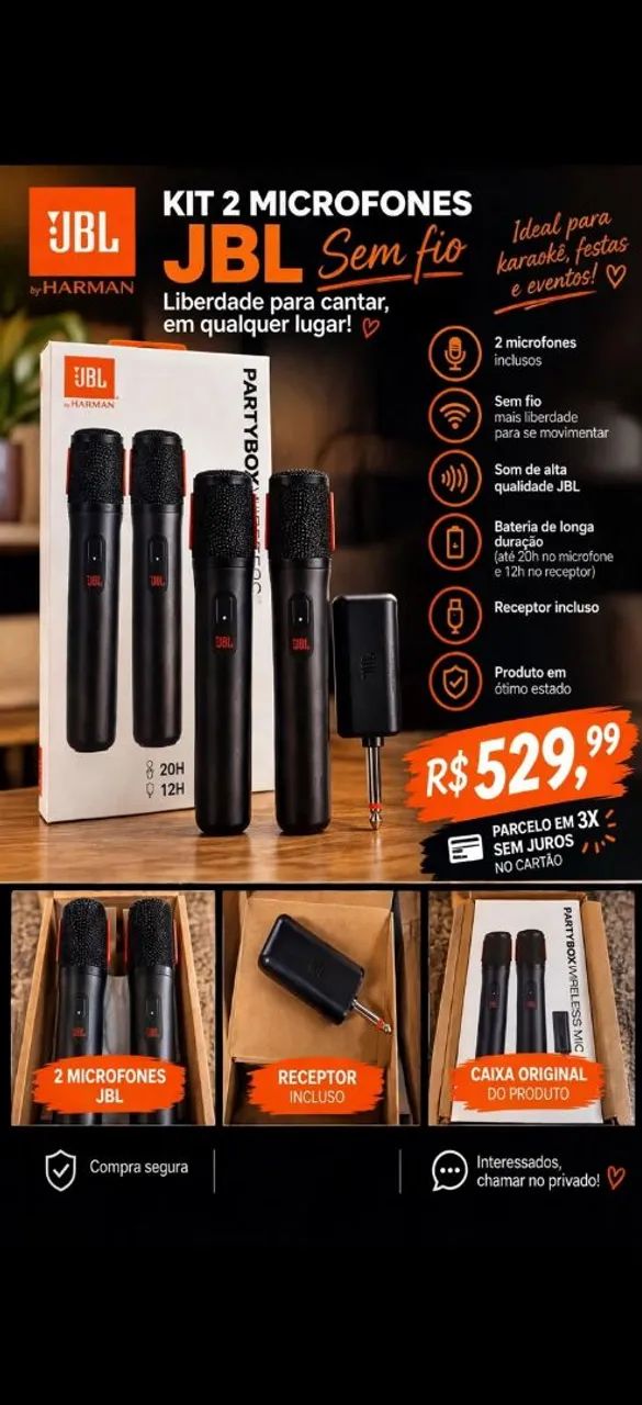 Microfone JBL (original)- Partybox 