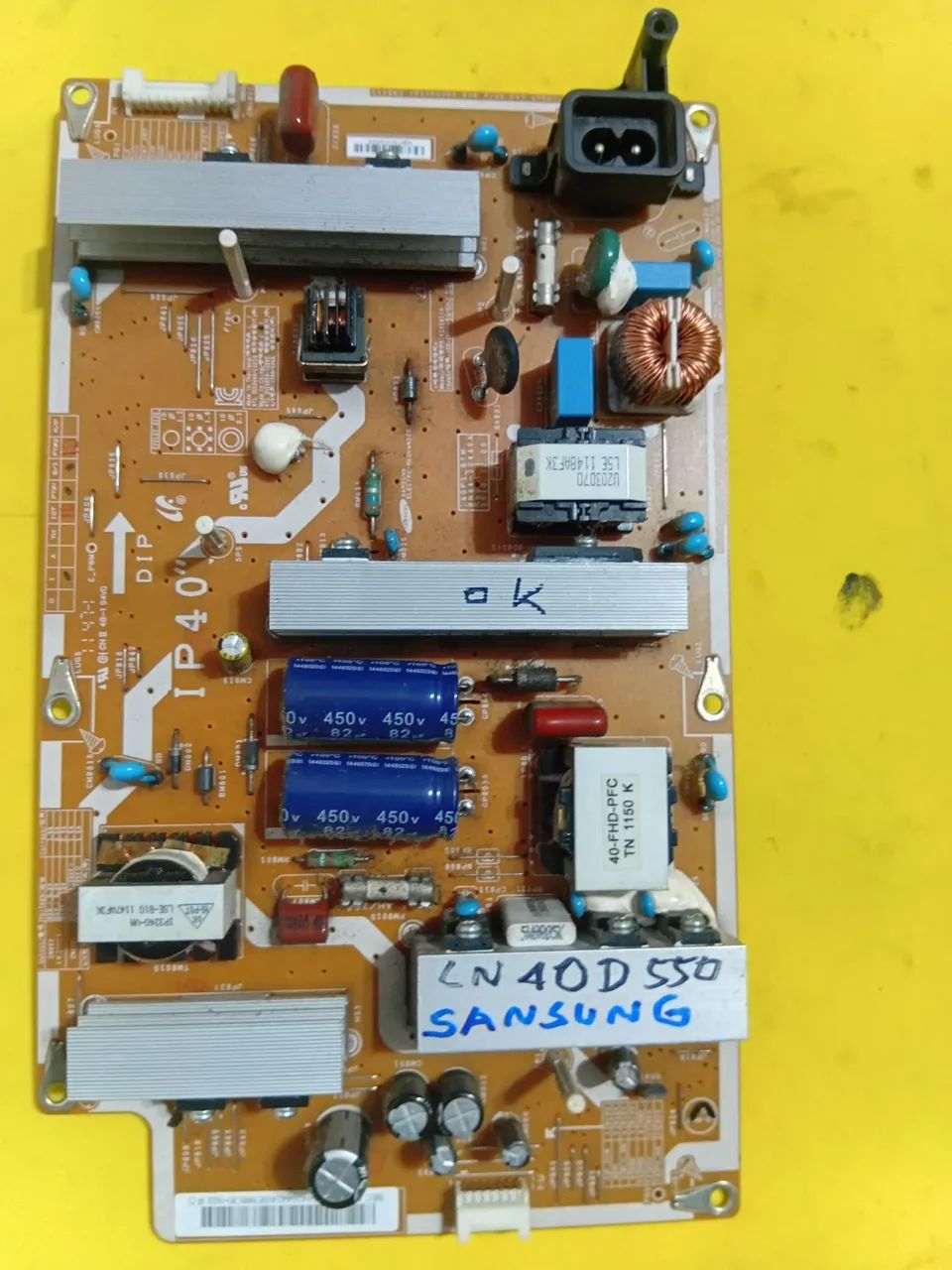 Placa da fonte TV Sansung  LN40D550