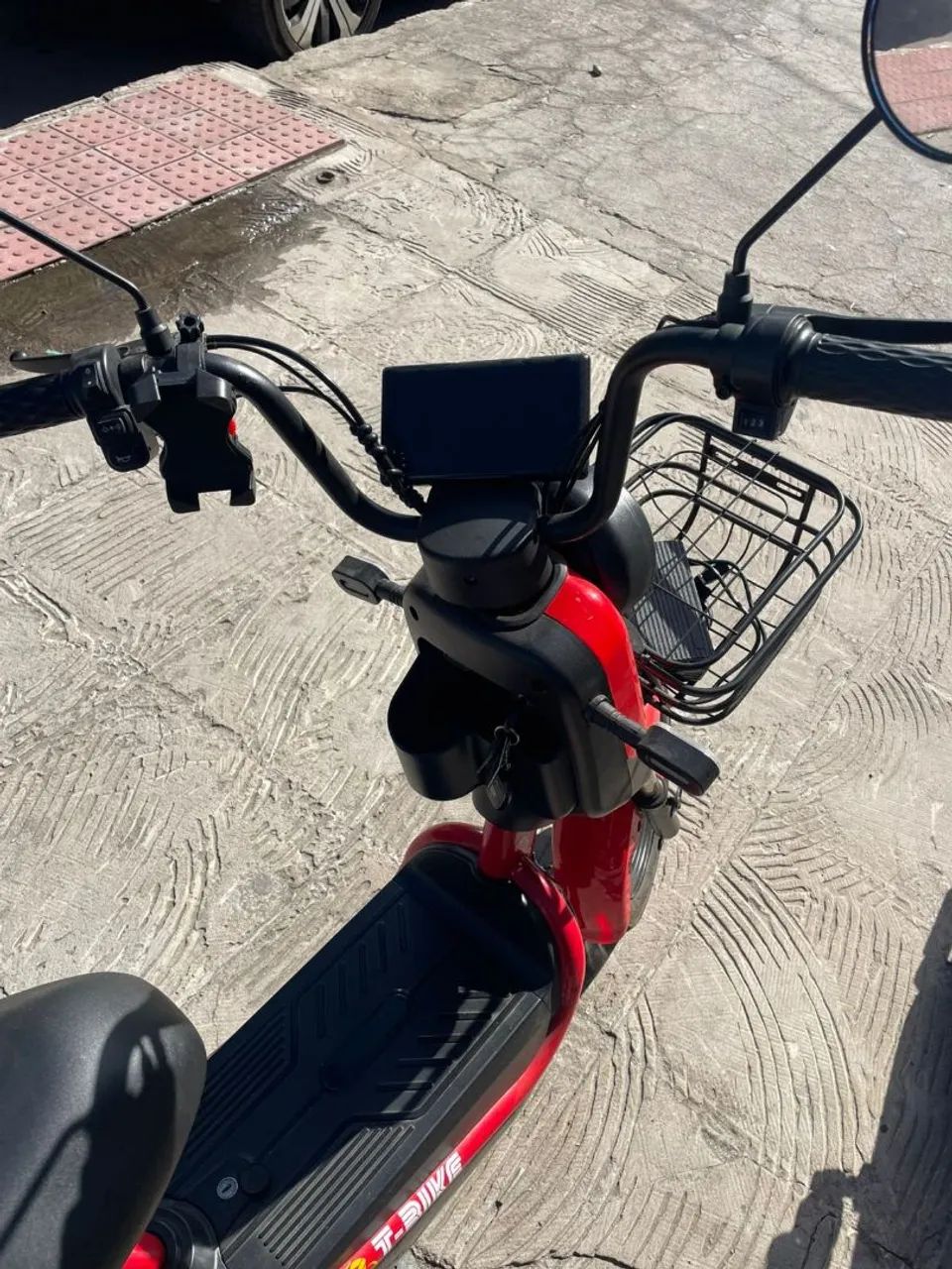 Bicicleta Elétrica 1000w bateria removível vermelha - Foto 3