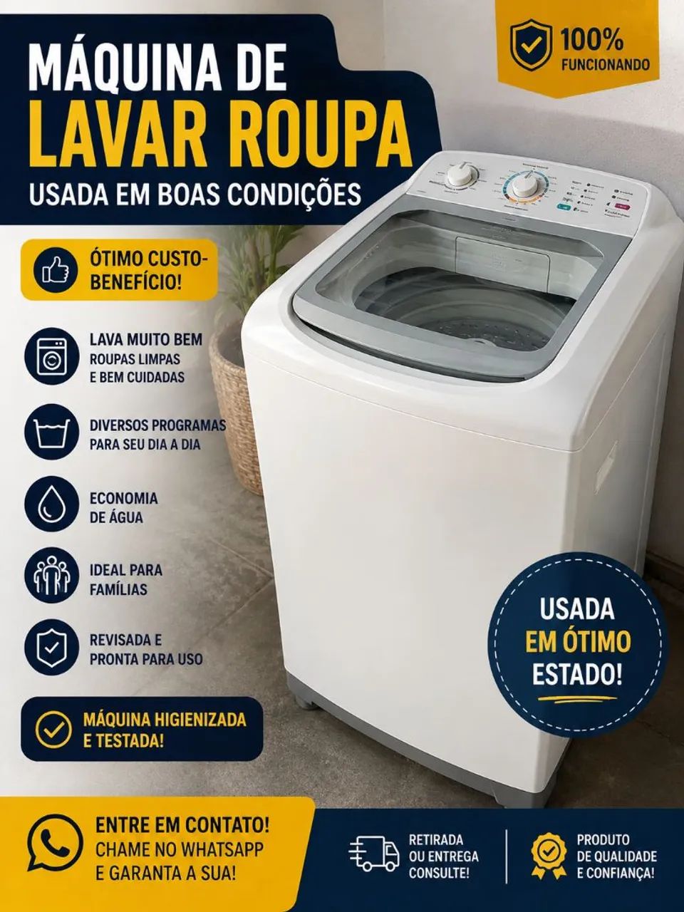 Vende se máquina de lavar revisada semi nova - Foto 2