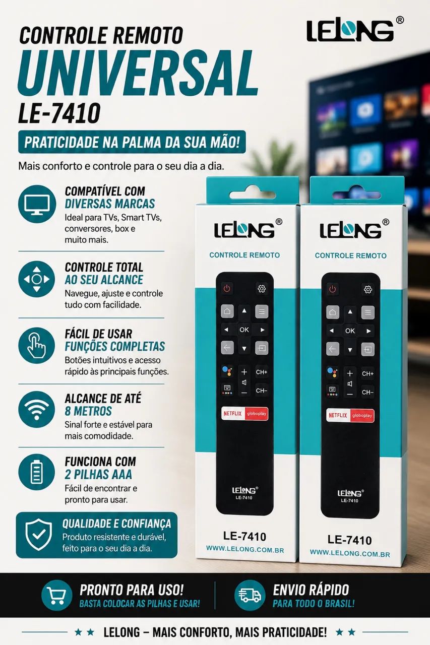 Controle Remoto Universal LELONG 
