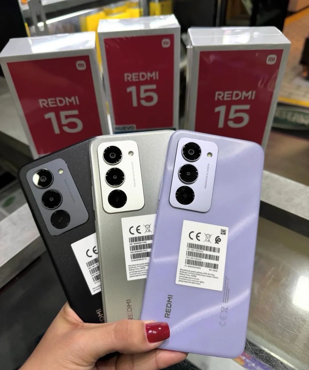 CELULAR REDMI 15 128/6 LACRADO CAPA PELÍCULA ENTREGAMOS GRÁTIS