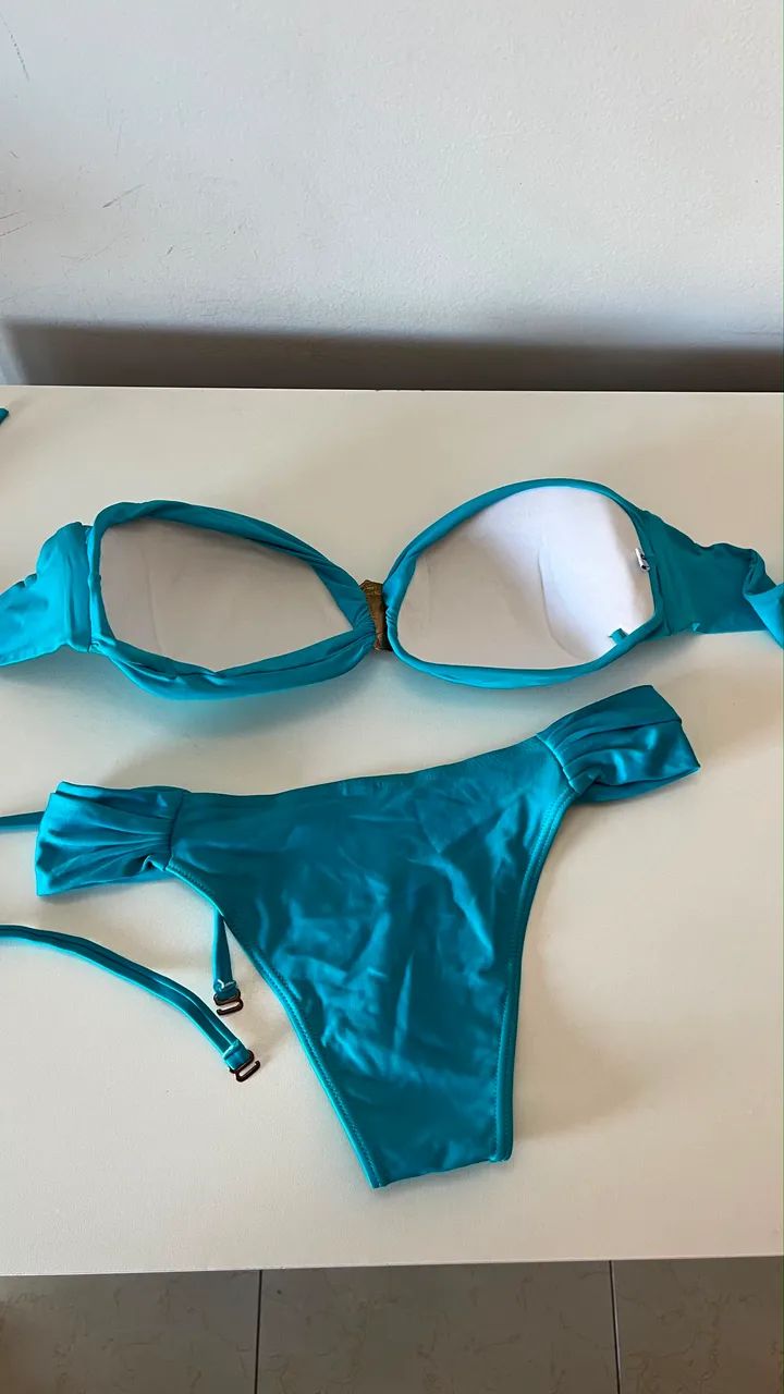 biquíni azul com detalhe tamanho g- SUB - Foto 2