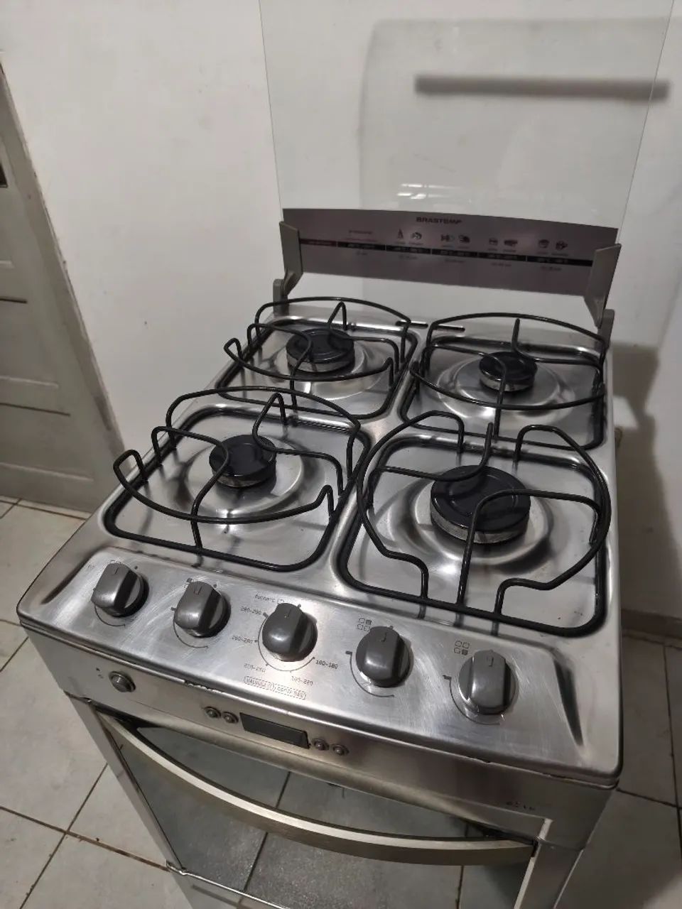 Fogão Inox Brastemp Ative - quatro bocas, automático, timer, perfeito  - Foto 5