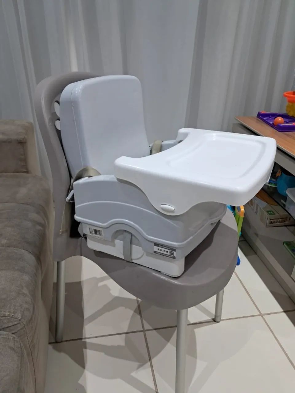 Cosco Kids, Cadeira de Refeição Portátil Smart, Gelo - Foto 4