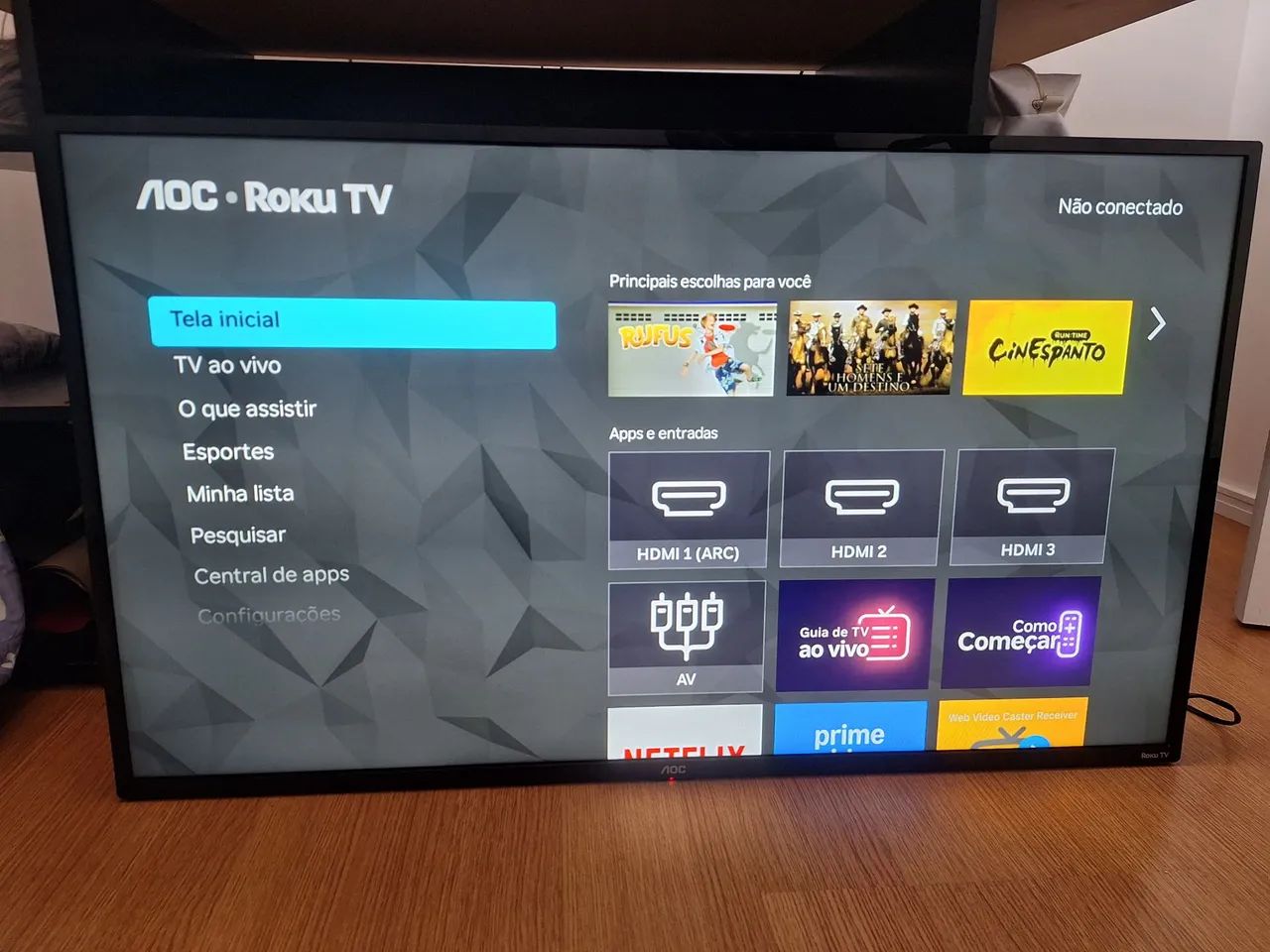Smart TV AOC roku tv 43 polegadas modelo 43S5195  - Foto 5