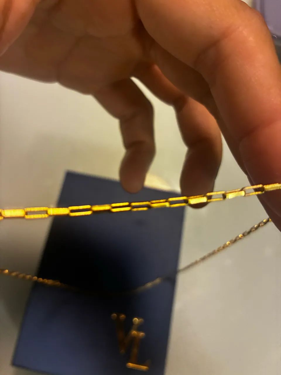 Corrente modelo  Cartier Alongada ou Malha Tijolinho. - Foto 3