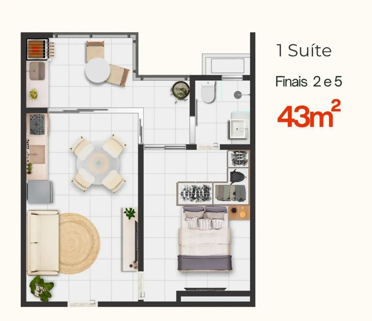 PLANTA 43m²