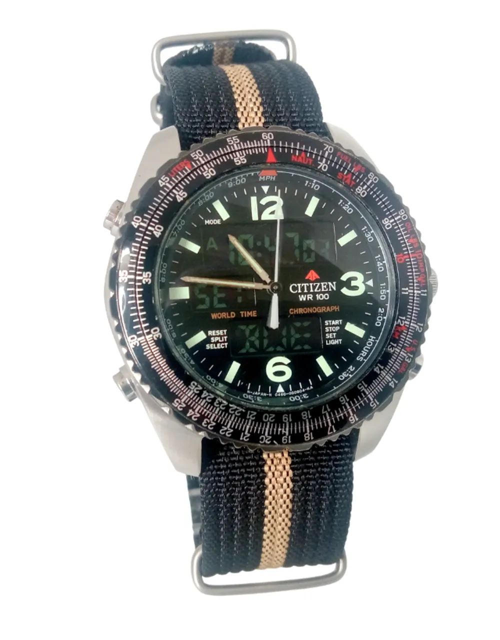 Citizen Promaster Wingman World Time - Máscara Negra - Acessórios
