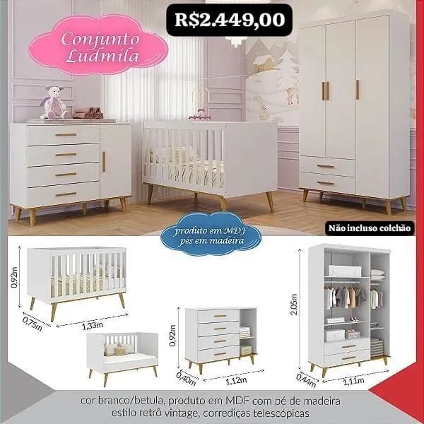 Quarto de bebê Ludmila completo. - Foto 2