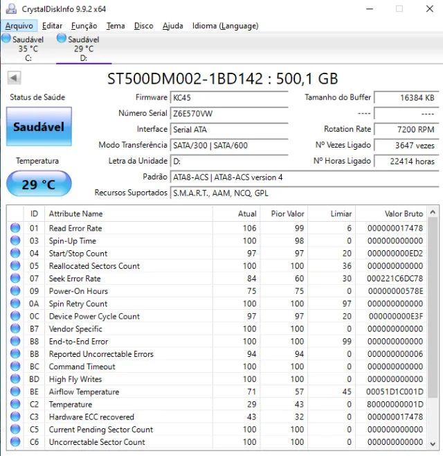 HD Seagate Sata-500 Gigas 3,5" - Foto 3