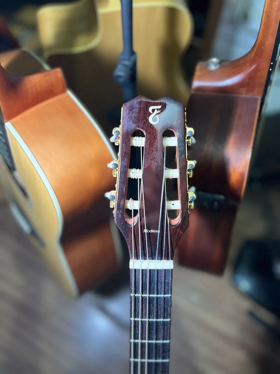 Violão Tagima Modena Nylon Cherry Burst Elétrico - Foto 3