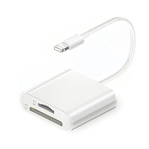 Adaptador leitor cartao Sd Micro Sd para iphone conector lighting - Foto 2