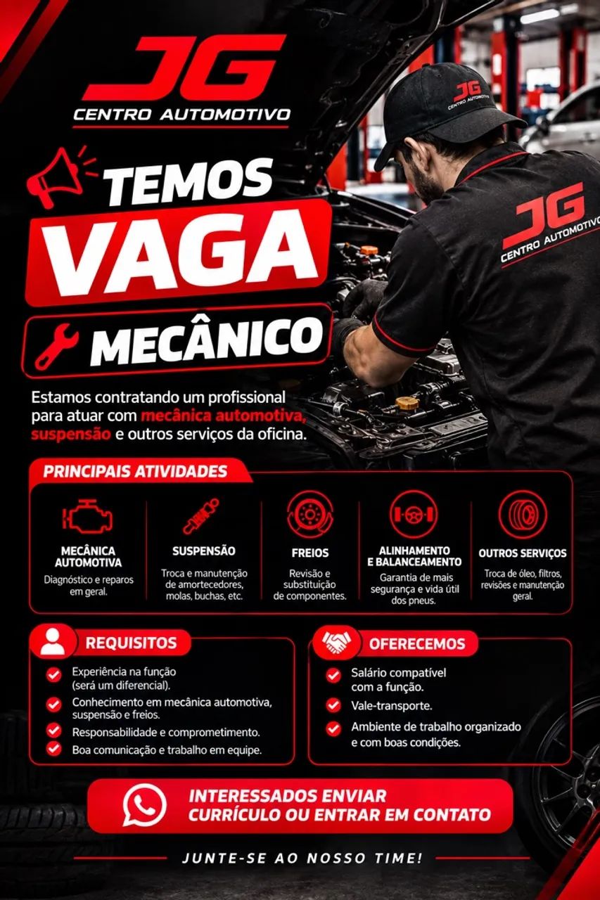 Vaga de mecânico de auto 