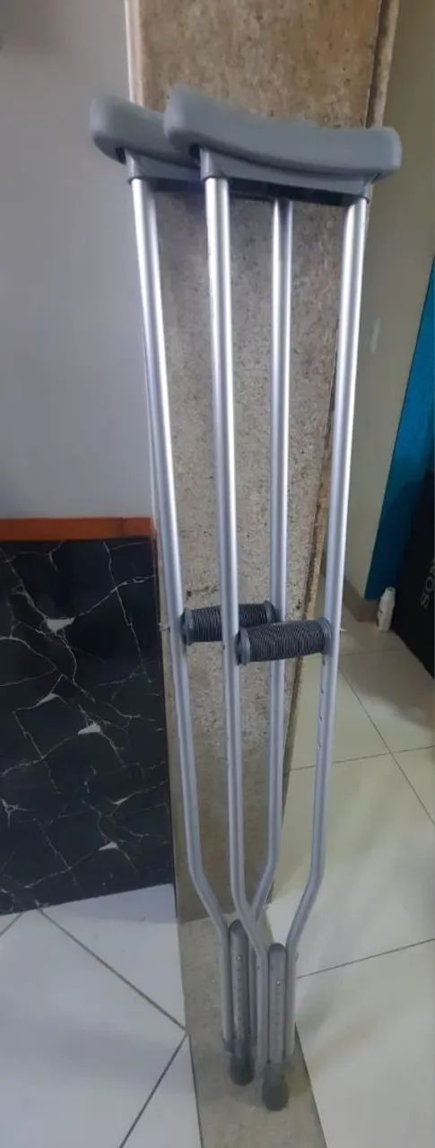 Par de muletas de alumínio - Foto 3