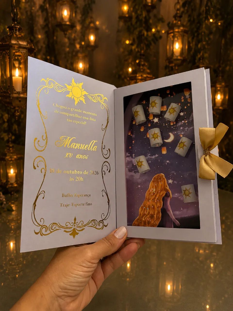 Convite de 15 anos Rapunzel - Foto 2