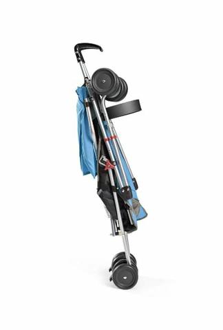 Carrinho de bebê, guarda chuva pocket azul e preto - Foto 2