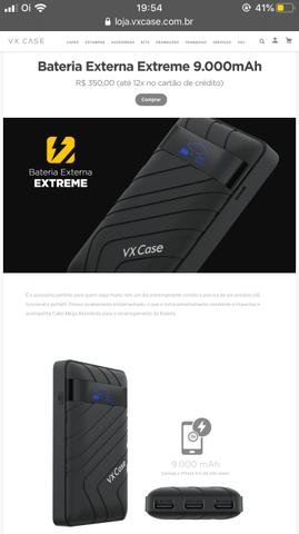 Bateria externa extreme 9.000mAh