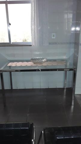 Mesa de vidro inox pouco usada top