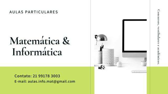 Aula particular matemática, informática e raciocínio lógico