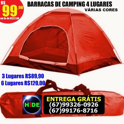 Barracas Novas para 4 pessoas (entrega grátis) Menor preço de CG