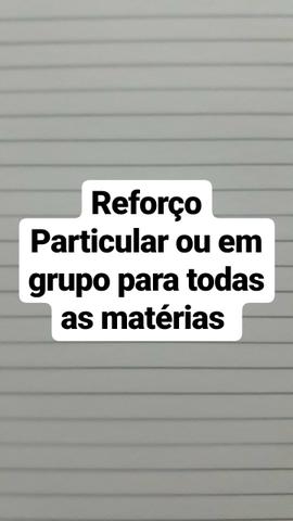 Aulas de reforço/particular