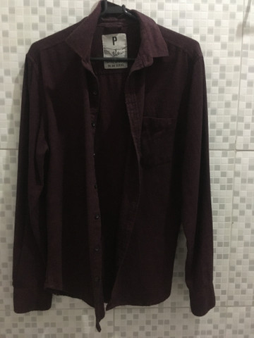 Camisa social vinho
