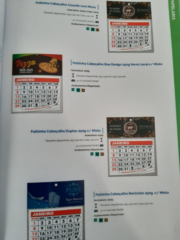 Calendários 2021