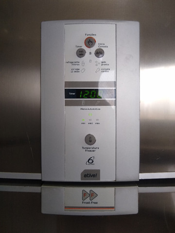 Refrigerador Brastemp Frost Free Duplex Ative Brm47b Inox - Foto 3