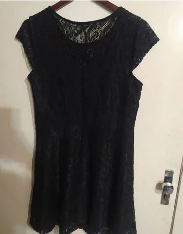 Vestido preto rendado G - Foto 5
