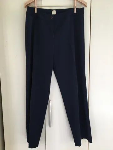 Calça alfaiataria azul marinho nova!