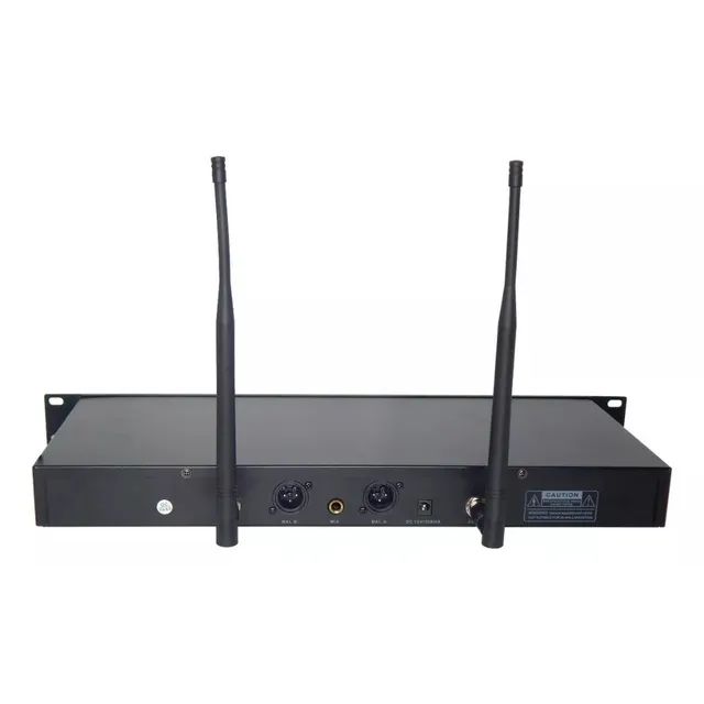 Microfone Sem Fio UHF de Mão Duplo Profissional 60m - Tomate MT-2212 - Foto 4