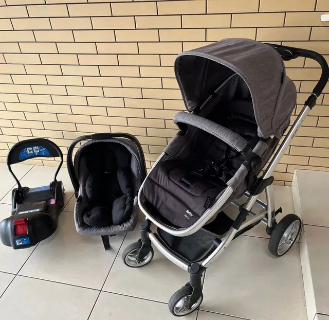 Carrinho de Bebê Travel System Infanti Epic Lite Trio Grey Classic + Base Isofix  - Foto 3