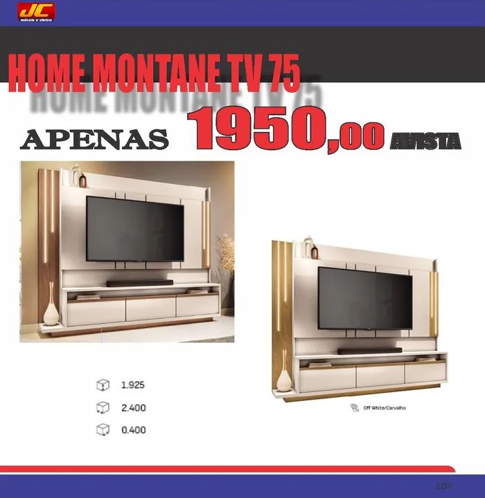 Home Montante tv 75 polegadas 