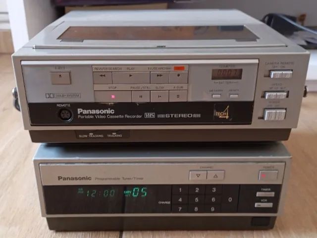 ( Leia ) Vídeo Cassete Portátil Panasonic PV-6000 + Receiver + Bolsa