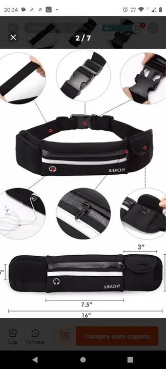 Pochete de corrida impermeável - neoprene - Foto 5