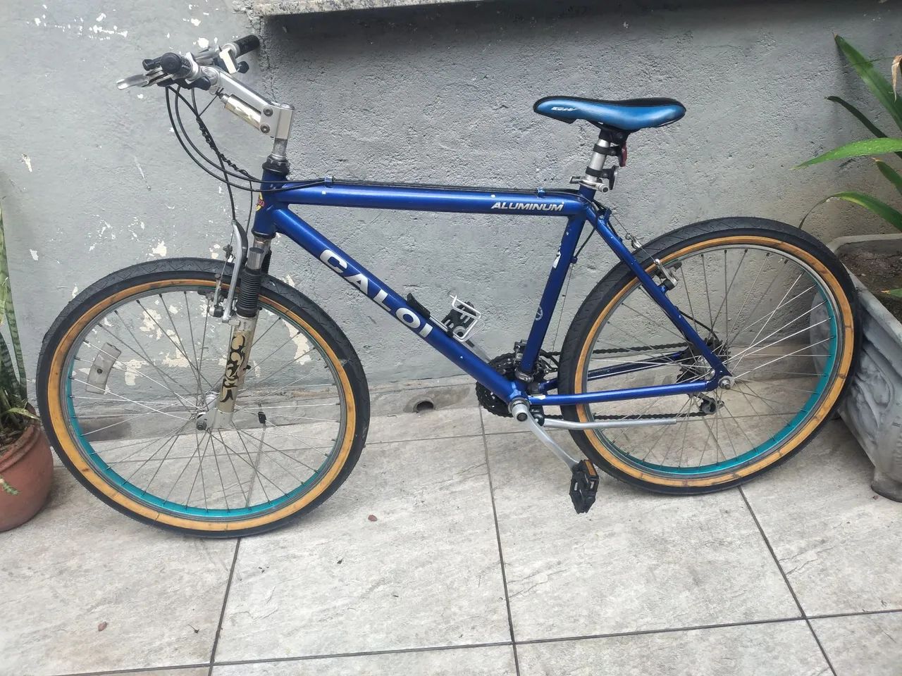 Bicicleta Caloi Aluminum Azul - Marchas