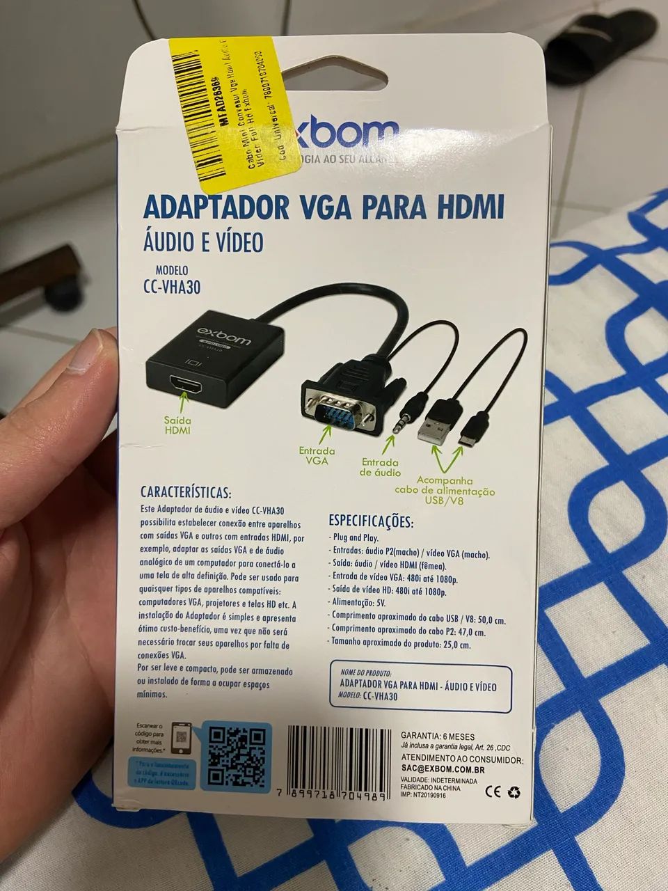 Cabo VGA para HDMI com saída de áudio - Foto 2