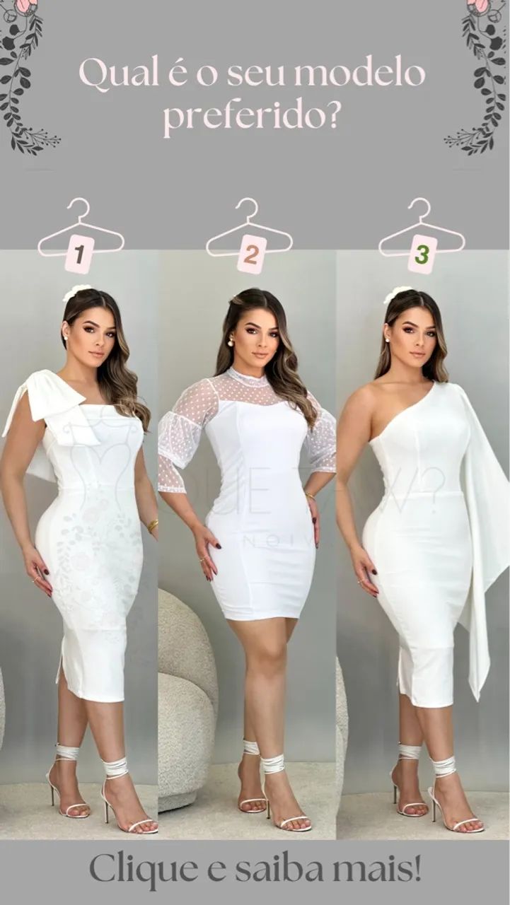 Vestidos brancos para ocasiões especiais