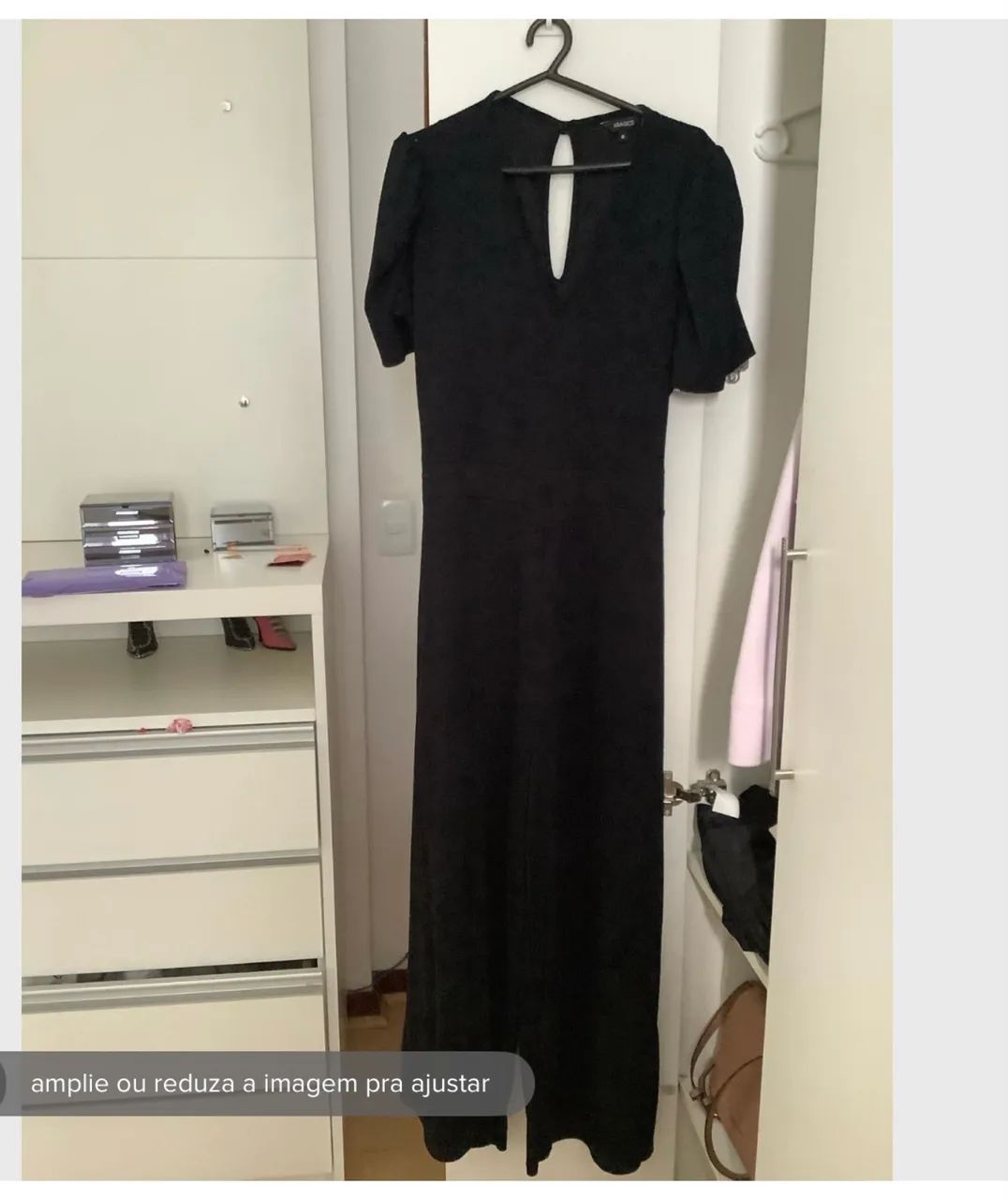 Macacão preto G novo 
