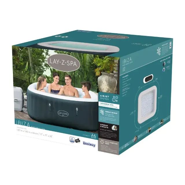 Banheira Ofurô Lay-Z-Spa Ibiza AirJet com Capa e Filtro e Aquecedor Bestway