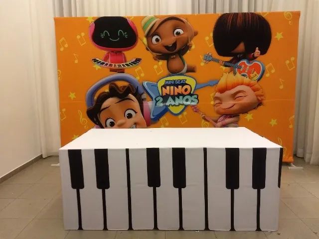 Fundo Fotográfico Painel Sublimado Mini Beat Power Rockers