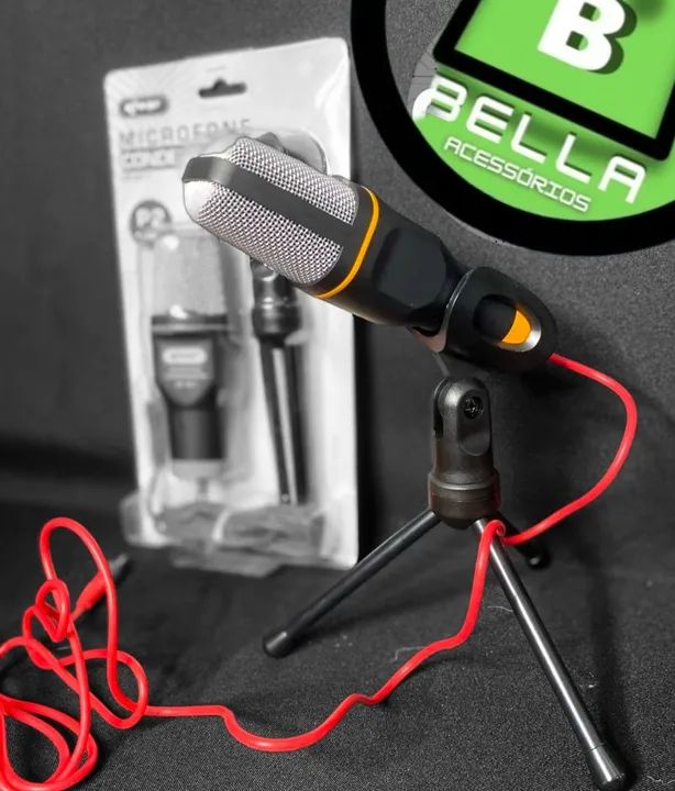 Microfone Condensador Profissional com Tripé + ADAPTADOR  - Foto 3