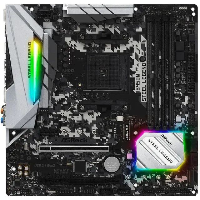 Placa-Mãe ASRock B450M Steel Legend, AMD AM4, mATX, DDR4, Preto - B450M Steel Legend - Foto 4