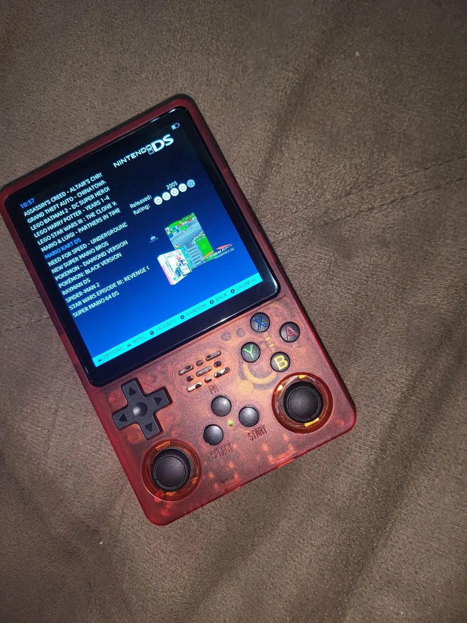 Console portátil retro R36S plus com jogos roda até NDS Vermelho com película  - Foto 4