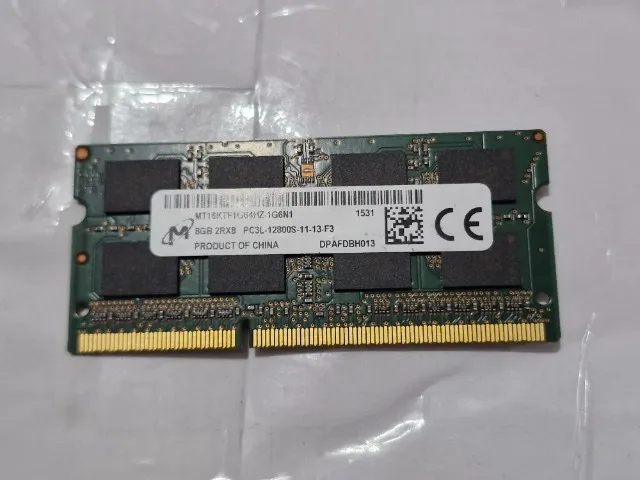 Memoria Notebook Micron 8gb Ddr3 Pc3l-12800s 1600mhz