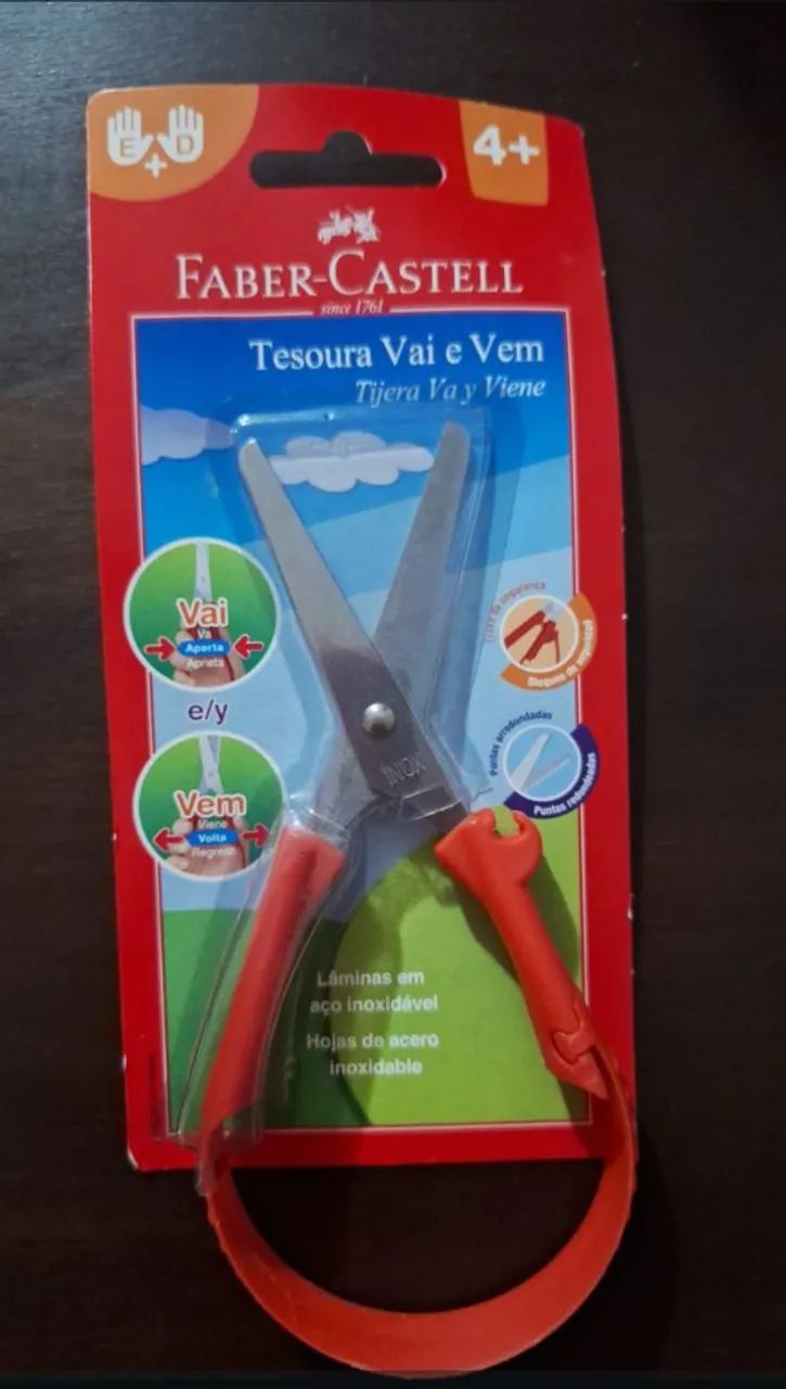 Tesoura vai e vem Faber-Castell original - Foto 2