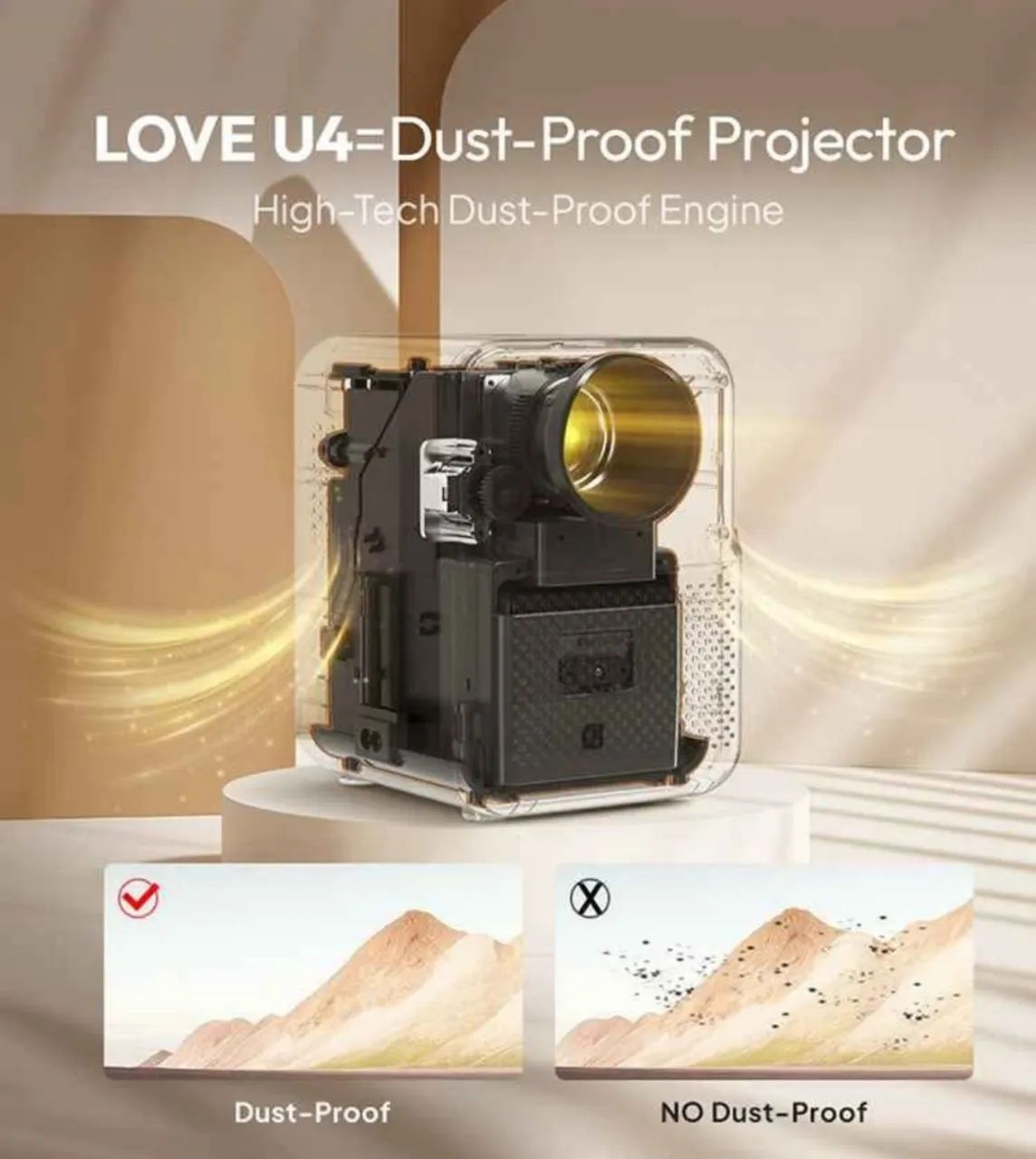 Projetor Love U4 - Alta Tecnologia à Prova de Poeira - Foto 4