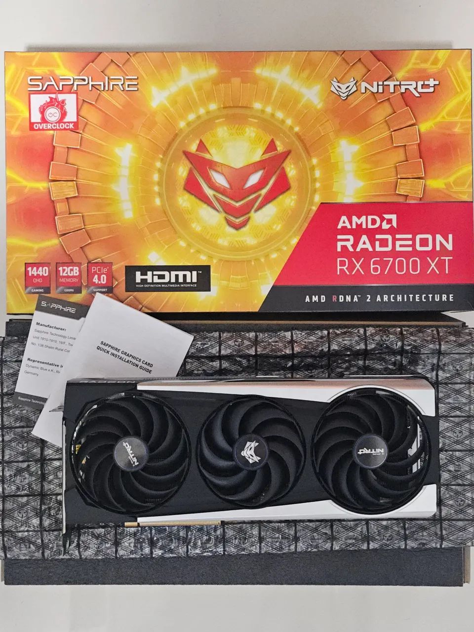 Placa de Vídeo Sapphire Radeon RX 6700 XT Nitro+ 12GB GDDR6
