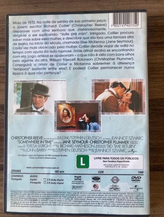 DVD Em Algum Lugar Do Passado - Ano: 1980 (Usado). - Foto 2